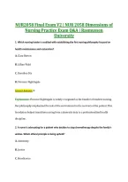 NUR2058 Final Exam V2 &vert; NUR 2058 Dimensions of &NewLine;Nursing Practice Exam Q&A &vert; Rasmussen &NewLine;University 