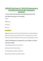 NUR2058 Final Exam V1&ndash;V3 &vert; NUR 2058 Dimensions of Nursing Practice &vert; Actual Q&A with Rationale &lpar;NUR2058 Final Exam&rpar; &vert; Rasmussen University