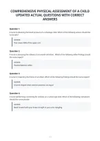 Comprehensive Physical Assessment Of A Child&NewLine;Updated Actual Questions With Correct&NewLine;Answers&NewLine;