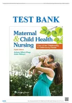 Test Bank for Maternal and Child Health Nursing&colon; Care of the Childbearing and Childrearing Family 8th Edition by JoAnne Silbert- Flagg and Adele Pillitteri