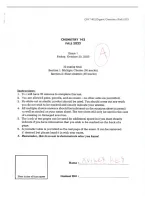 CHY 142 Organic Chemistry Exam 1A &vert; Fully Solved Questions and Answers with Detailed Explanations &vert; Complete Answer Key &vert; 2026&sol;2027 Updated - Toronto Metropolitan University&period;