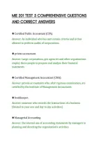 Mie 201 Test 5 Comprehensive Questions And Correct Answers