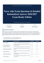 Nurse Aide Exam Questions & Detailed Rationalized Answers 2026&sol;2027 Exam-Ready Edition