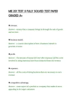 Mie 201 Test 5 Fully Solved Test Paper Graded  A&plus;