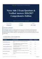 Nurse Aide 2 Exam Questions & Verified Answers 2026&sol;2027 Comprehensive Edition