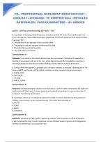 Pg - Professional Geologist Exam 2026&sol;2027 &vert; Geology Licensing &vert; 50 Verified Q&A &vert; Detailed Rationales &vert; Pass Guaranteed &ndash; A&plus; Graded