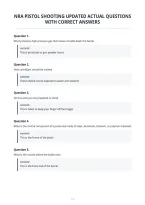 Nra Pistol Shooting Updated Actual Questions&NewLine;With Correct Answer