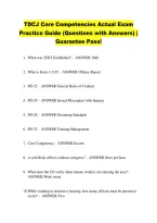 TDCJ Core Competencies Actual Exam &NewLine;Practice Guide &lpar;Questions with Answers&rpar; &vert; &NewLine;Guarantee Pass&excl; 