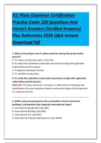 ICC Plans Examiner Certification Practice Exam 100 Questions And Correct Answers &lpar;Verified Answers&rpar; Plus Rationales 2026 Q&A Instant Download Pdf