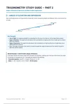 Grade 9 Mathematics & Trigonometry Study Guide Bundle  included Part 1 and Part 2