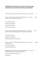 Abnormal Psychology Exam &num;4 Study Guide 2026&sol;2027 &vert; Practice Questions And Answers