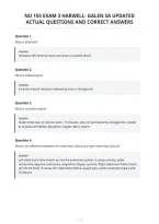 Nu 155 Exam 3 Harwell- Galen Sa Updated&NewLine;Actual Questions And Correct Answers