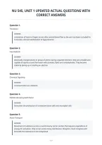 Nu 545&comma; Unit 1 Updated Actual Questions With&NewLine;Correct Answers