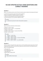 Nu 650 Updated Actual Exam Questions And&NewLine;Correct Answers