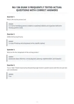 Nu-136 Exam 3 Frequently Tested Actual&NewLine;Questions With Correct Answers&NewLine;