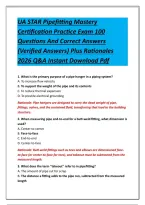 UA STAR Pipefitting Mastery Certification Practice Exam 100 Questions And Correct Answers &lpar;Verified Answers&rpar; Plus Rationales 2026 Q&A Instant Download Pdf