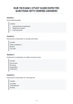 Nur 110 Exam 2 Study Guide Expected&NewLine;Questions With Verified Answers