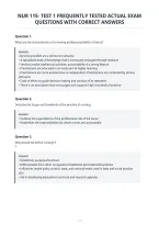 Nur 115- Test 1 Frequently Tested Actual Exam&NewLine;Questions With Correct Answers&NewLine;
