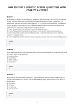 Nur 158 Test 2 Updated Actual Questions With&NewLine;Correct Answers&NewLine;