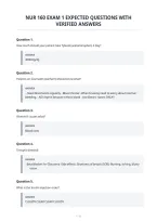 Nur 160 Exam 1 Expected Questions With&NewLine;Verified Answers