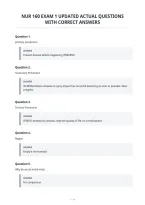 Nur 160 Exam 1 Updated Actual Questions&NewLine;With Correct Answers