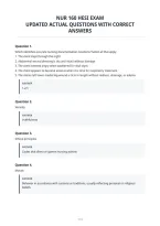 Nur 160 Hesi Exam&NewLine;Updated Actual Questions With Correct&NewLine;Answers