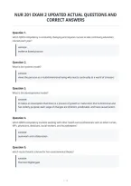 Nur 201 Exam 2 Updated Actual Questions And&NewLine;Correct Answers