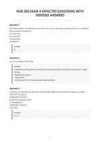 Nur 202 Exam 4 Expected Questions With&NewLine;Verified Answers&NewLine;