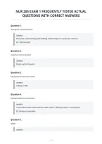 Nur 205 Exam 1 Frequently Tested Actual&NewLine;Questions With Correct Answers