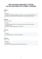 Nur 205 Exam 2 Frequently Tested&NewLine;Actual Questions With Correct Answers&NewLine;