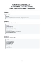 Nur 215 Exam 1 &lpar;Modules 13&rpar; Frequently Tested Actual&NewLine;Questions With Correct Answers&NewLine;