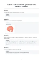 Nur 215 Exam 4 Expected Questions With&NewLine;Verified Answers
