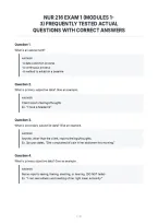 Nur 216 Exam 1 &lpar;Modules 13&rpar; Frequently Tested Actual&NewLine;Questions With Correct Answers