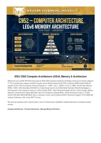 WGU C952 Computer Architecture LATEST EDITION 2026&sol;2027 &vert; Western Governors University &vert; LEGv8 Memory Architecture &vert; 250 Real Exam Questions &vert; LEGv8 Processor 64-bit RISC Load&sol;Store ARMv8 32x64-bit Registers X0-X31 XZR Memory Hierarchy L1 32KB L2 256KB L3