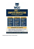 WGU C952 Computer Architecture Vocabulary LATEST EDITION 2026&sol;2027 &vert; Western Governors University &vert; Complete Questions & Verified Answers &vert; 250 Real Vocab Questions &vert; C952 Vocabulary Glossary ALU Pipeline Clock Cycle Cache Virtual Memory DRAM SRAM X0-X30 