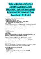 GoJet Midterm Q&As Verified Answers 2026&sol;2027 Actual Exam-Style Questions with Detailed Rationales &vert; 100&percnt; Verified &vert; Pass Guaranteed &ndash; A&plus; Graded