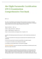 Flight Paramedic Certification &lpar;FP-C&rpar; Examination Comprehensive Test Bank Covering Critical Care Transport&comma; Advanced Cardiovascular Support&comma; Airway Management&comma; Flight Physiology&comma; and Emergency Patient Management