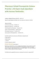 Pharmacy School Prerequisite Science Comprehensive Practice Test Bank Featuring 250 Exam-Style Questions with Answer Rationales Covering General Chemistry&comma; Organic Chemistry&comma; Biology&comma; Human Anatomy&comma; Physiology&comma; Microbiology&comma; Biochemistry&comma; and Essential Sc