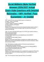 GoJet Midterm Q&As Verified Answers 2026&sol;2027 Actual Exam-Style Questions with Detailed Rationales &vert; 100&percnt; Verified &vert; Pass Guaranteed &ndash; A&plus; Graded