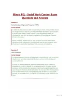 Illinois PEL - Social Work Content Exam&NewLine;Questions and Answers