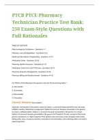 PTCB Pharmacy Technician Certification Exam &lpar;PTCE&rpar; Comprehensive Preparation Practice Test Bank Featuring 250 Exam-Style Questions with Full Rationales Covering Pharmacology&comma; Pharmacy Calculations&comma; Federal Pharmacy Law&comma; Medication Safety&comma; Prescription Pro