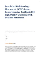 Board Certified Oncology Pharmacist &lpar;BCOP&rpar; Certification Examination Comprehensive Preparation Test Bank Featuring 250 High-Quality Questions with Detailed Rationales Covering Cancer Pharmacotherapy&comma; Chemotherapy&comma; Immunotherapy&comma; Targeted Therapies&comma; Suppor