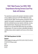 TEAS 7 Math Practice Test 2025&sol; 2026 Comprehensive Nursing Entrance Exam Prep Guide with Solutions