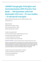 ARDMS Sonography Principles and Instrumentation &lpar;SPI&rpar; Practice Test Bank Featuring 160 Questions with Full Rationales&comma; Including 110 Core Questions&comma; 25 Case Studies&comma; and 25 Advanced Concepts Covering Ultrasound Physics&comma; Transducer Technology&comma; Doppler Prin