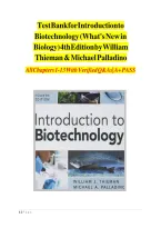 Test Bank - Introduction to Biotechnology&comma; 4th Edition &lpar;Thieman&comma; 2019&rpar;&comma; Chapter 1-13 &vert; All Chapters&NewLine;