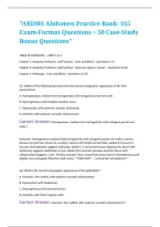ARDMS Abdomen Practice Bank Featuring Exam-Format Questions and Clinical Case Studies Covering Abdominal Anatomy&comma; Ultrasound Physics&comma; Diagnostic Imaging&comma; and Pathology Recognition