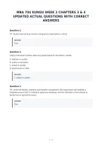 Mba 704 Kungu Week 2 Chapters 3 & 4&NewLine;Updated Actual Questions With Correct&NewLine;Answers