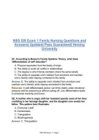 NSG 526 Exam 1 Family Nursing Questions and Answers&vert; Updated&vert; Pass Guaranteed&vert; Herzing University
