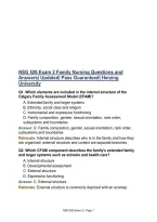 NSG 526 Exam 2 Family Nursing Questions and Answers&vert; Updated&vert; Pass Guaranteed&vert; Herzing University
