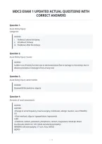 Mdc3 Exam 1 Updated Actual Questions With&NewLine;Correct Answers&NewLine;